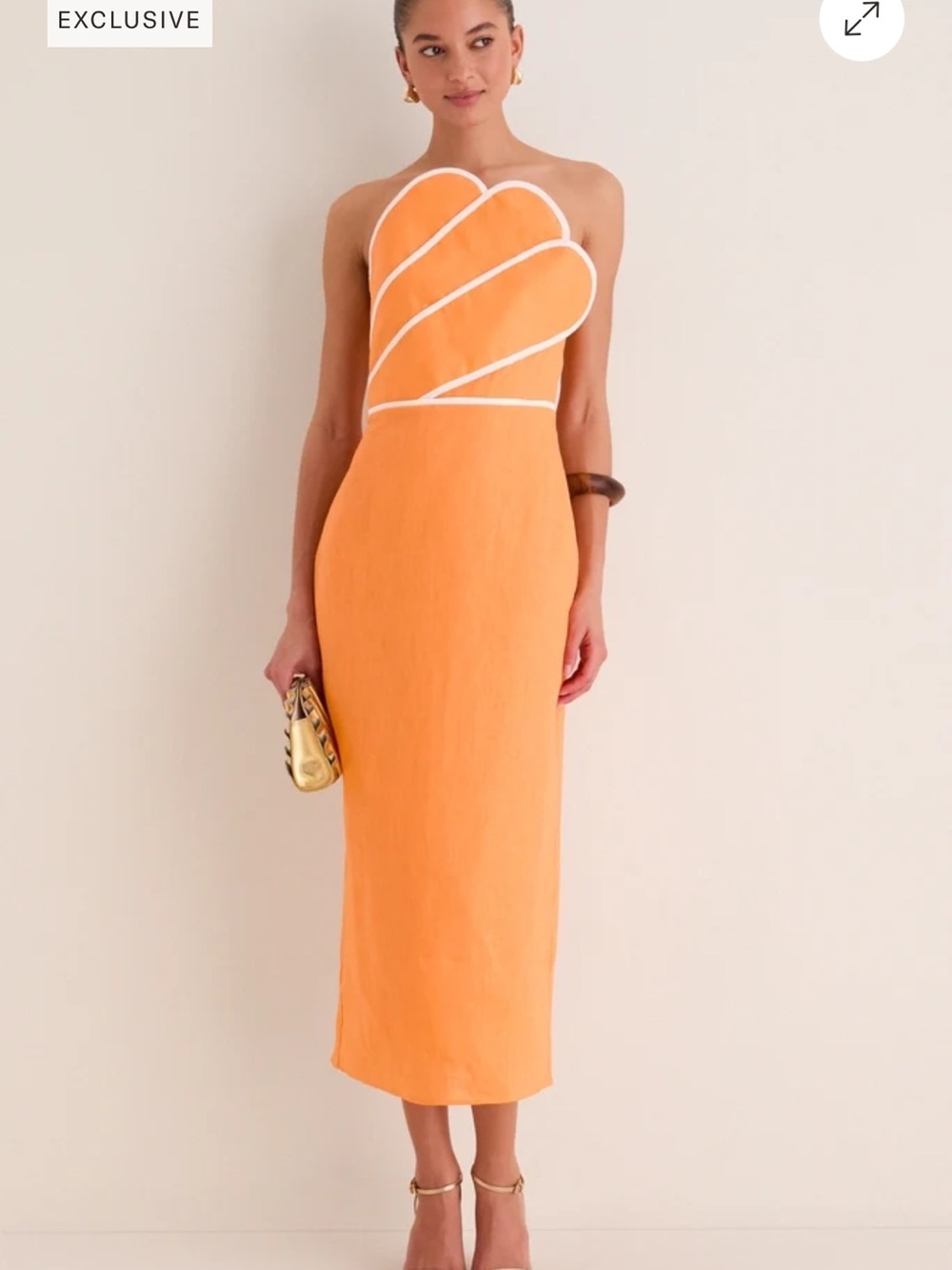 Orange Linen Clementine Maxi Dress from Tuckernuck